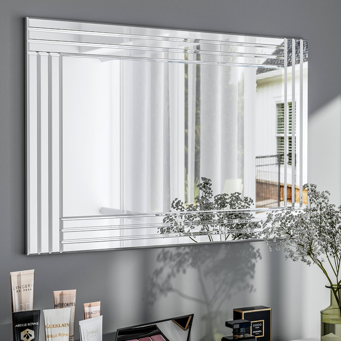Mercer41 Merrissa Glass Rectangle Wall Mirror Wayfair